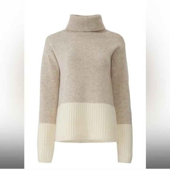 Derek Lam Sweaters - Derek Lam Wool Blend Sweater High Neck Pullover Beige Cream Size Small Apres Ski